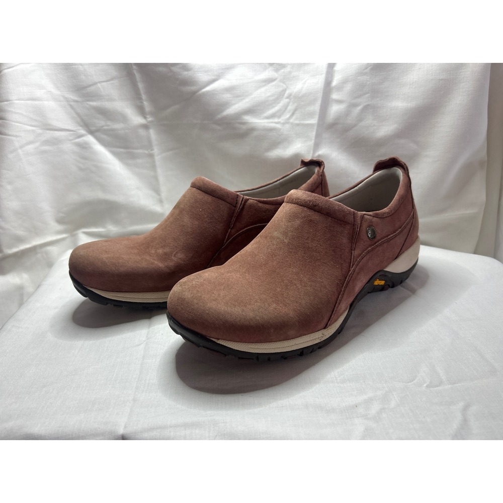 Dansko Women's Brown Suede Leather Slip On Comfort Mules Shoes